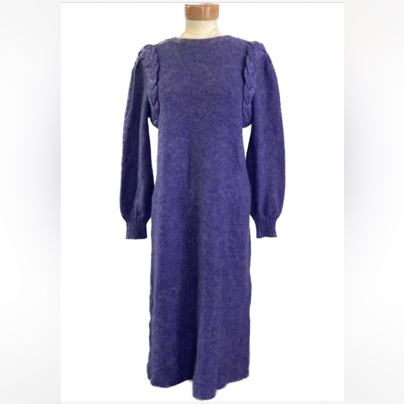 Nina Ricci Dresses & Skirts - Nina Ricci Vintage Mohair Midi Sweater Dress in Purple